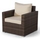 image 5 of Sydney 8 Seater Drinks Cooler Conversation Dining Set With Coffee Table & 3 Stools Brown | Ivory