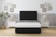 image 1 of Sloomy Texas Black Plush Divan Bed With Mattress 2 Drawers Same Side With 54" Floor Standing Headboard 4' Small Double | Black | Black | Small Double | 1