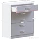 image 3 of Vida Designs Hulio 5 Drawer Chest of Drawers High Gloss Bedroom Storage, White