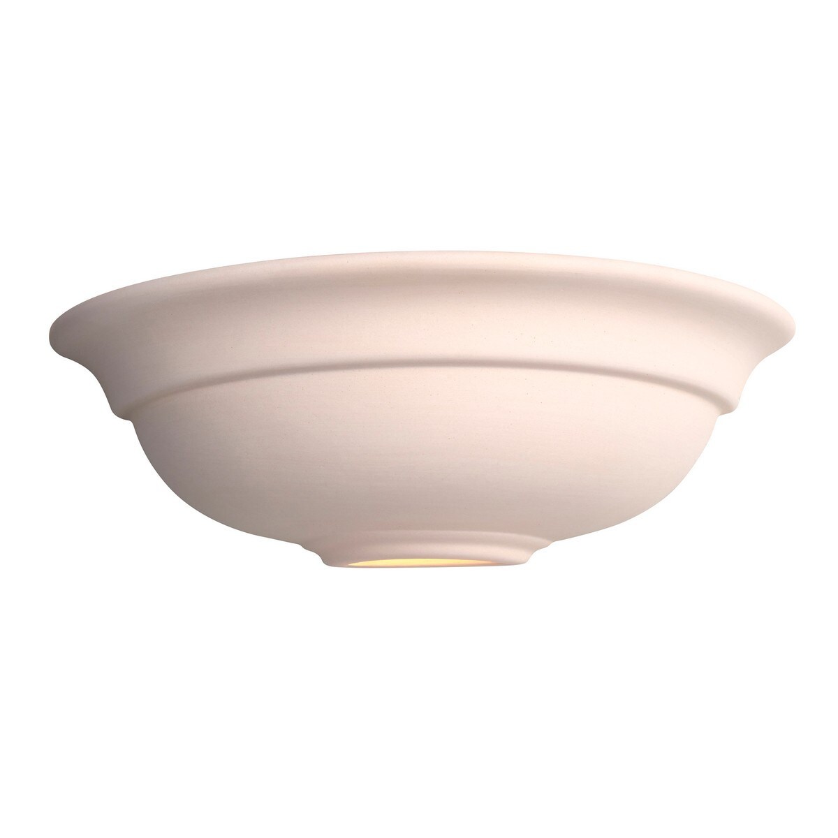 Netlighting Hillside 1 Light Indoor Wall Uplighter Unglazed Ceramic E27 in White