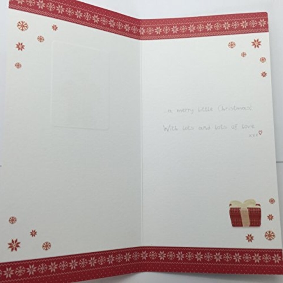 image 1 of Just Little Me Boofle Wearing Red Dress Design Christmas Card