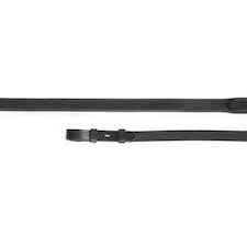 Aviemore Eventa Leather Horse Rubber Reins - Black - 48in x 0.63in