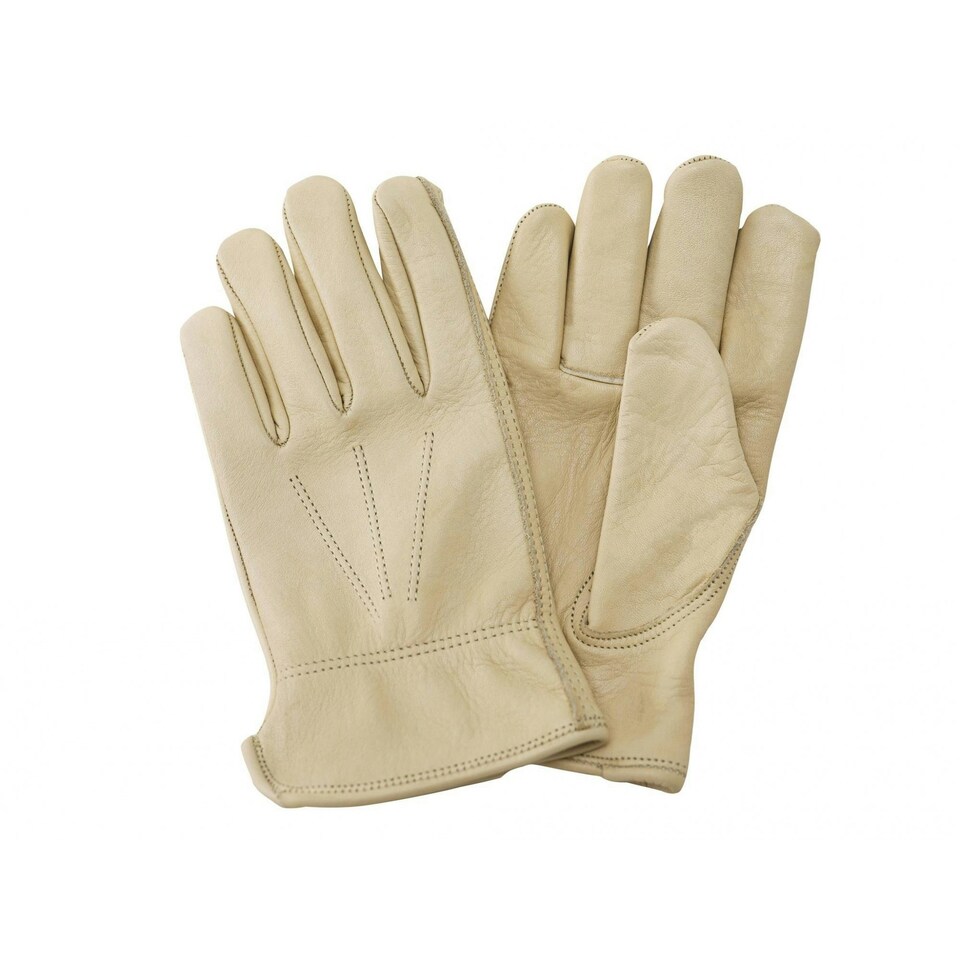 Kent & Stowe Luxury Leather Water Resistant Gloves - Cream - Men's Medium Cream | Men's Medium