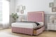 image 3 of Sloomy Boston Gold Pink Plush Divan Bed With Mattress 2 Drawers Right Side With 54" Floor Standing Headboard & 12" Matching Footboard 4'6 Double | Pink | Pink | Double | 1