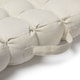 image 9 of Quilted Button Seat Pad Cushion Booster 100% Cotton Cover 45cm Square Red