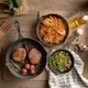 image 8 of VonShef 3Pc Cast Iron Skillet Pan Set - 6", 8", 10"