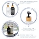 image 2 of Harbour Housewares 2pc Glass Hand & Dish Soap Dispenser Set with Bamboo Tray - 500ml - White/Black