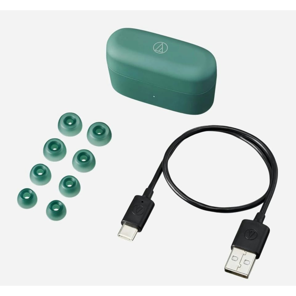 image 1 of Audio-Technica ATH-CKS30TW+ Wireless Earbuds Green