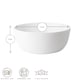 image 3 of Bormioli Rocco Toledo Glass Serving Bowl - 19cm - White | White | White