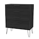 image 4 of Islay 4 Drawer Chest of Drawers in Black Ash (Ready Assembled) | Black | Black Ash