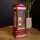 image 5 of 27cm LED Christmas Glitter Water Spinner Red Telephone Box with Speaking Nutcracker Scene