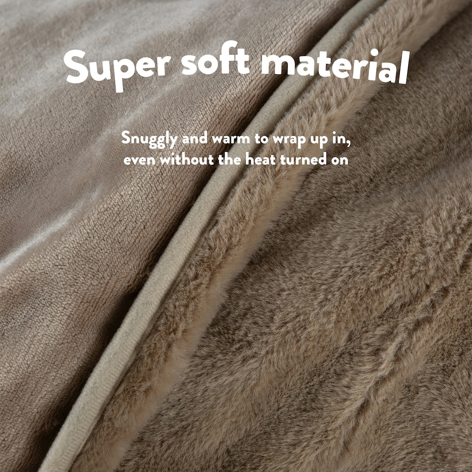 image 1 of Slumberdown Elegantly Warm Luxury Heated Throw | Brown
