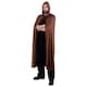 image 1 of Brown Hooded Cape 50" – Viking, Warrior, Trolls, Jedi Fancy Dress – One Size Fits Most N/A | One Size