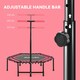 image 4 of SPORTNOW 45" Fitness Trampoline with Adjustable Handle, LED Lights, Pink