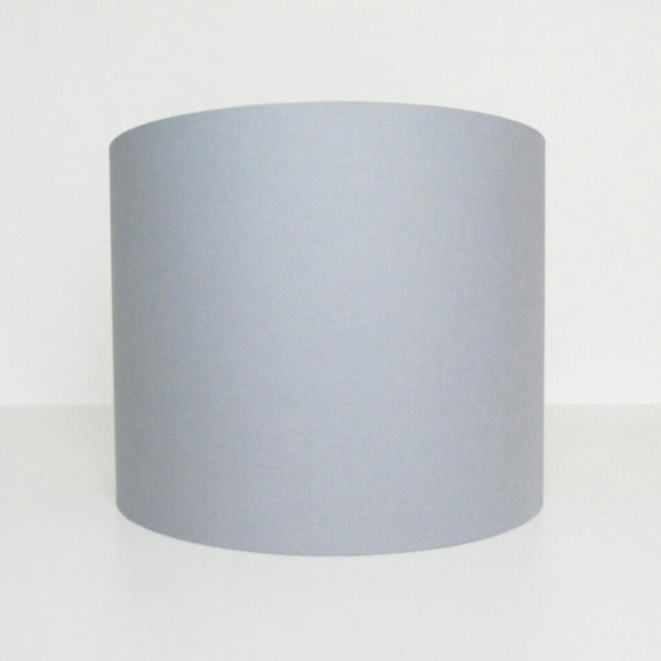 image 1 of CGC LUPO Luxury Grey Cotton & Silver Inner Round Pendant Drum Lamp Shade Grey