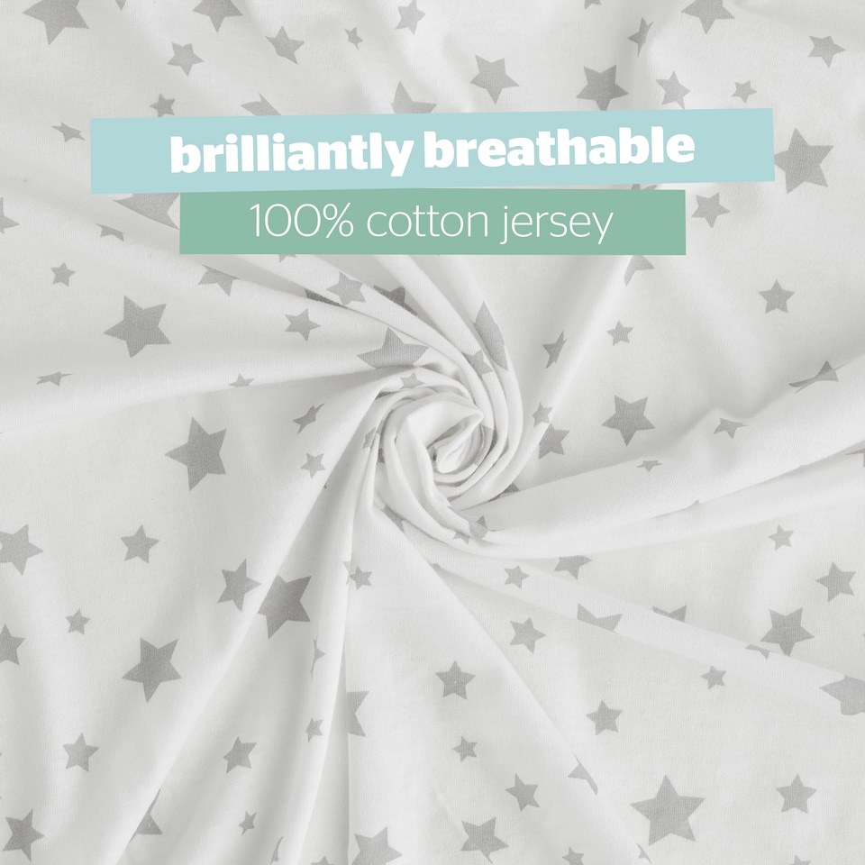 image 1 of Silentnight Safe Nights Stars Cot Bed Duvet Set