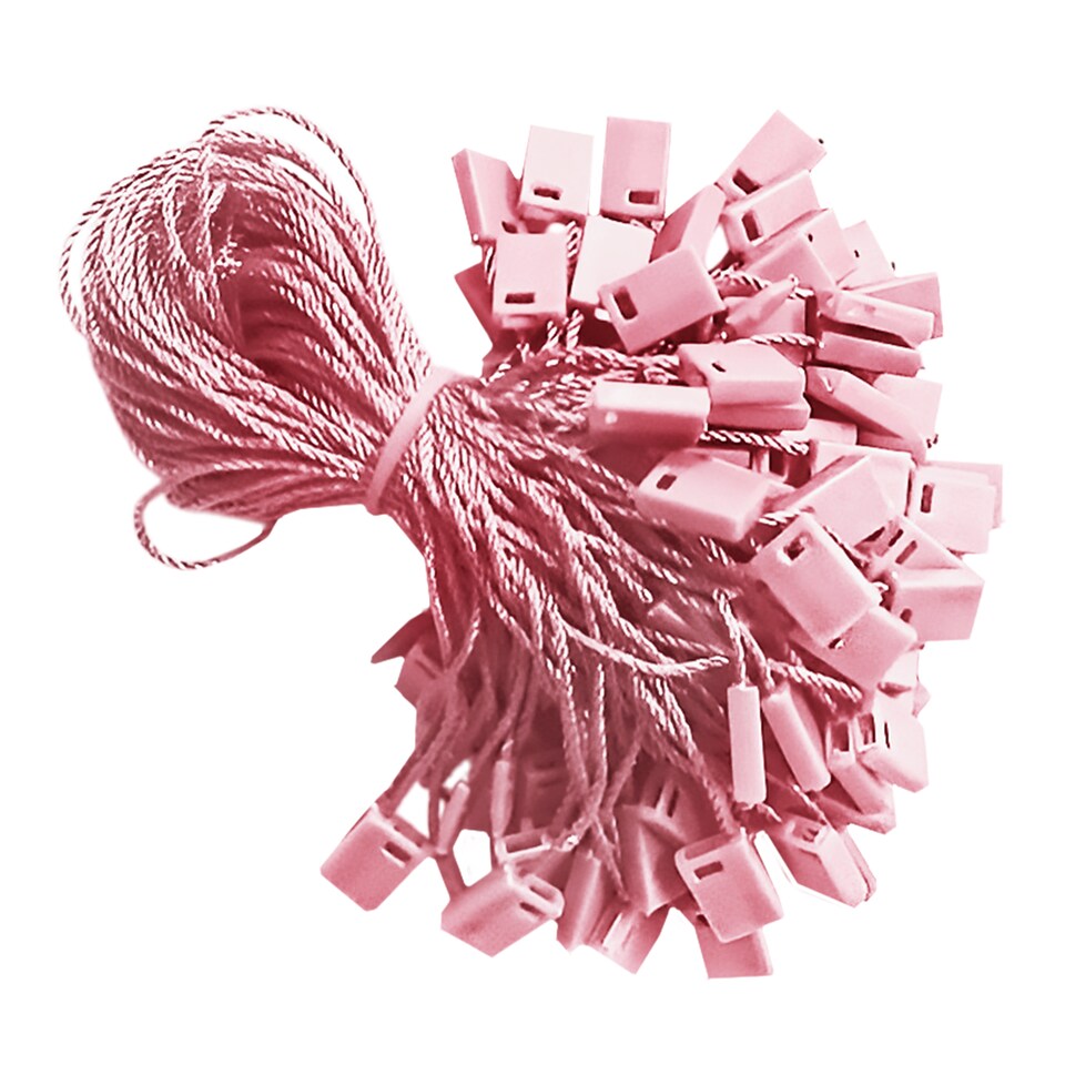 image 1 of 7 Inch Plastic String Tags, Nylon Label Snap Lock - 100pcs