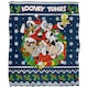 image 1 of Looney Tunes Group Shot Christmas Blanket - Multicoloured - One Size