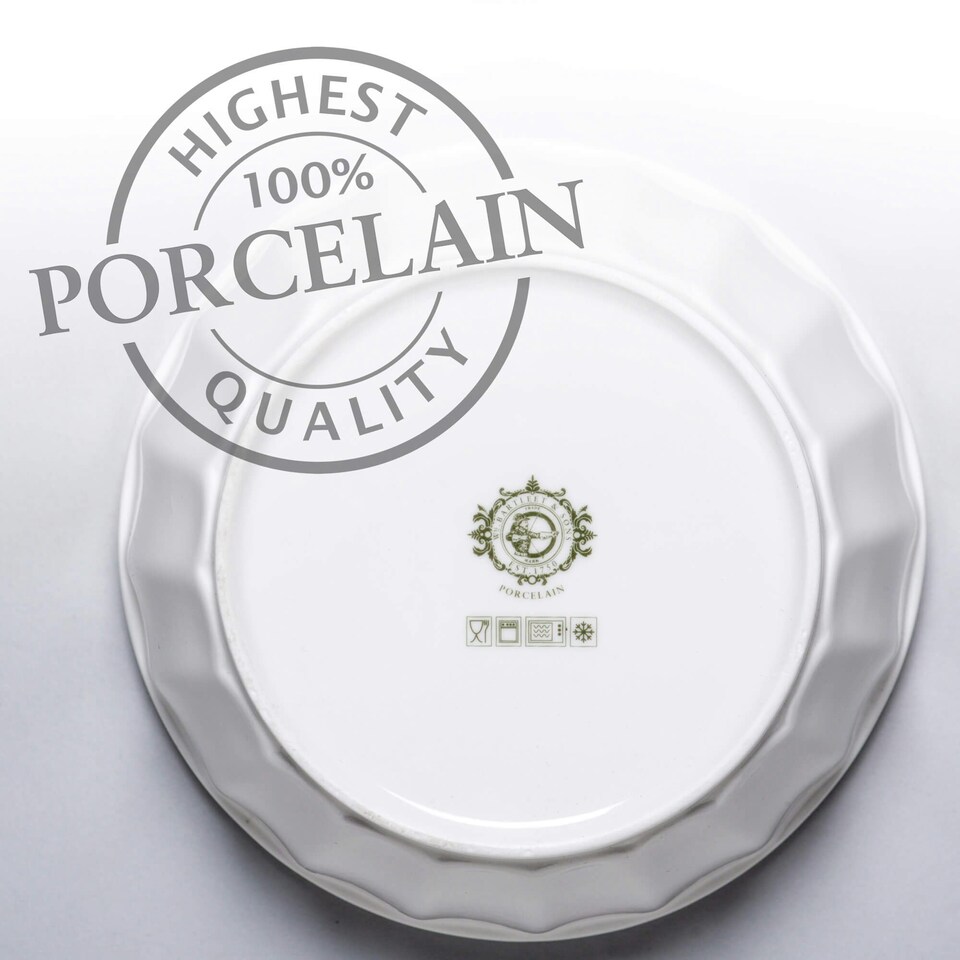 image 1 of Wm Bartleet & Sons Porcelain Fluted Bowl, Set of 2 White