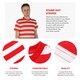 image 2 of Red and White Striped Short Sleeve Top Red | S