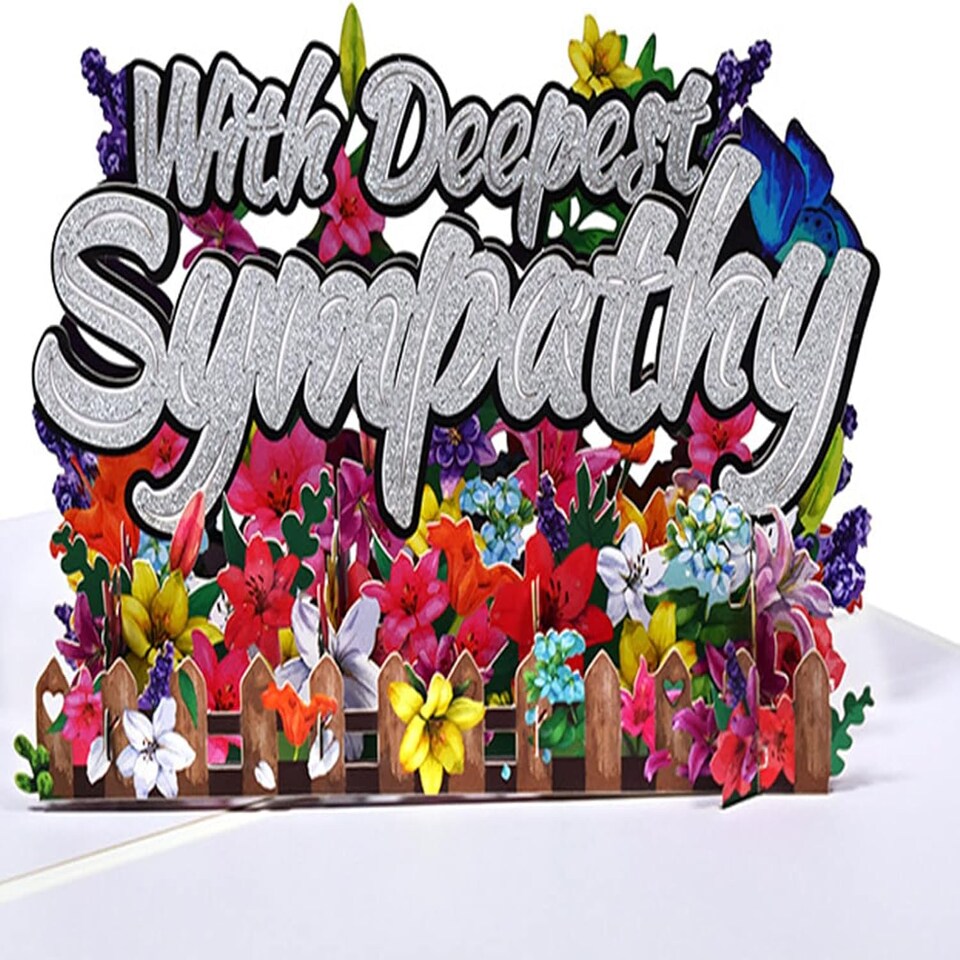 image 1 of With Deepest Sympathy Condolence 3D Pop Up Greeting Card