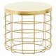 image 1 of Interiors by Premier Gold Finish Side Table With Caged Base, Open Frame Design Bedside Table, Accent Side Table for Living Room Gold
