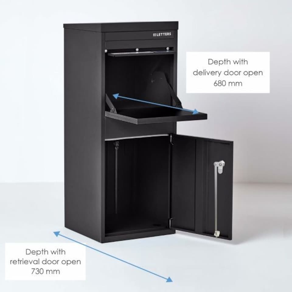 image 1 of SMART PARCEL BOX® Large Front & Rear Access Black Black
