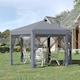 image 2 of Outsunny 3.2m Pop Up Gazebo Hexagonal Canopy Shelter Outdoor with Sidewalls