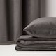 image 6 of Homescapes Thermal 100% Blackout Grey Velvet Curtains - 66 x 72" Grey