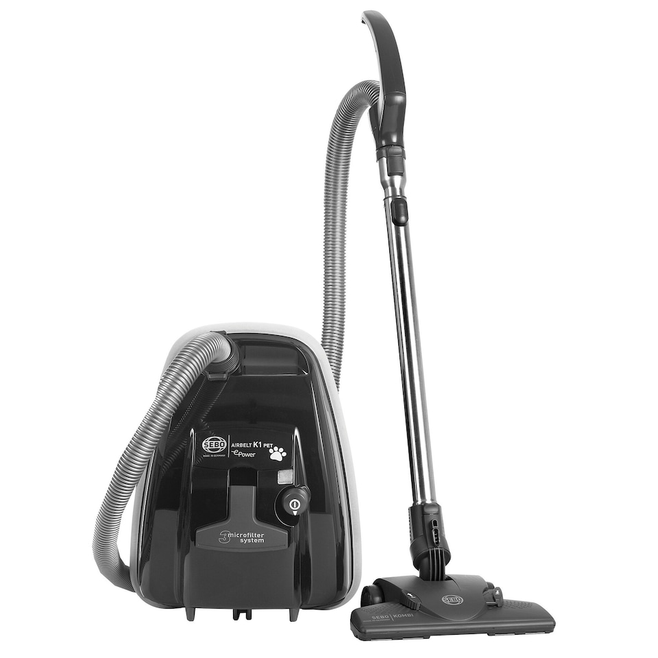 image 1 of SEBO Air-Belt Vacuum Cleaner, K1 Pet ePower 890W, Black 92660GB