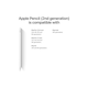 image 3 of Apple Pencil (2nd Generation) - Wireless Magnetic Charging, Pressure and Tilt Sensitive Stylus