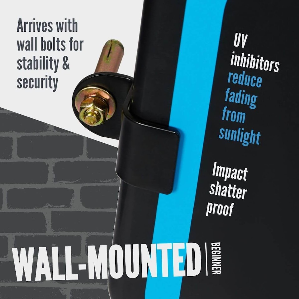 image 1 of NET1 Arena 76 x 51 cm Wall-Mount Basketball Backboard with 38 cm Solid Steel Hoop | Multi | 4396