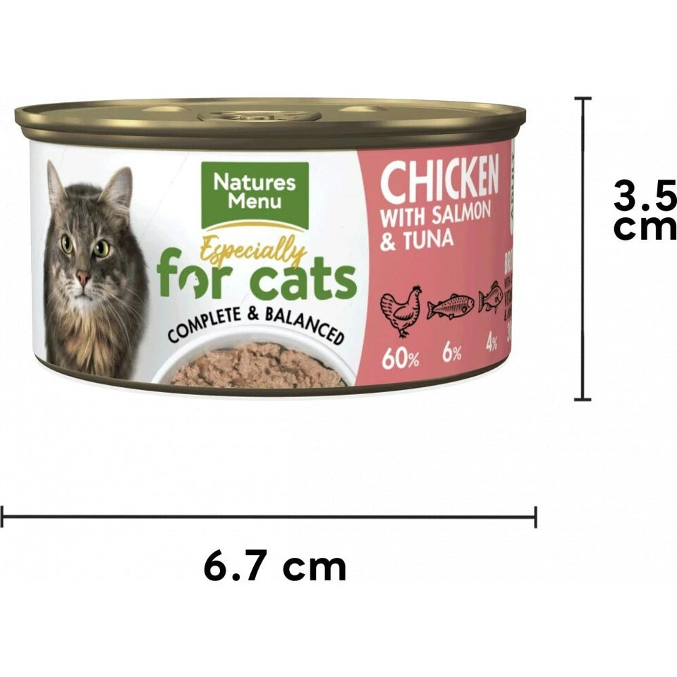 image 1 of Natures Menu Cat Chicken with Salmon & Tuna 85g x 18