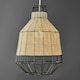 image 3 of ValueLights Modern Natural Rattan Metal Basket Style Ceiling Pendant Light Shade