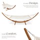 image 3 of Hammock Thorsten - wooden frame, for 2 people, height adjustable, durable fabric | White | white | 415 x 150 x 124 cm | 1