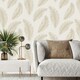 image 4 of Ciara Feather Cream/Soft Beige Wallpaper Cream