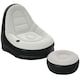 image 1 of Outsunny Inflatable Chair and Footstool for Gaming, Reading, Watching, Grey