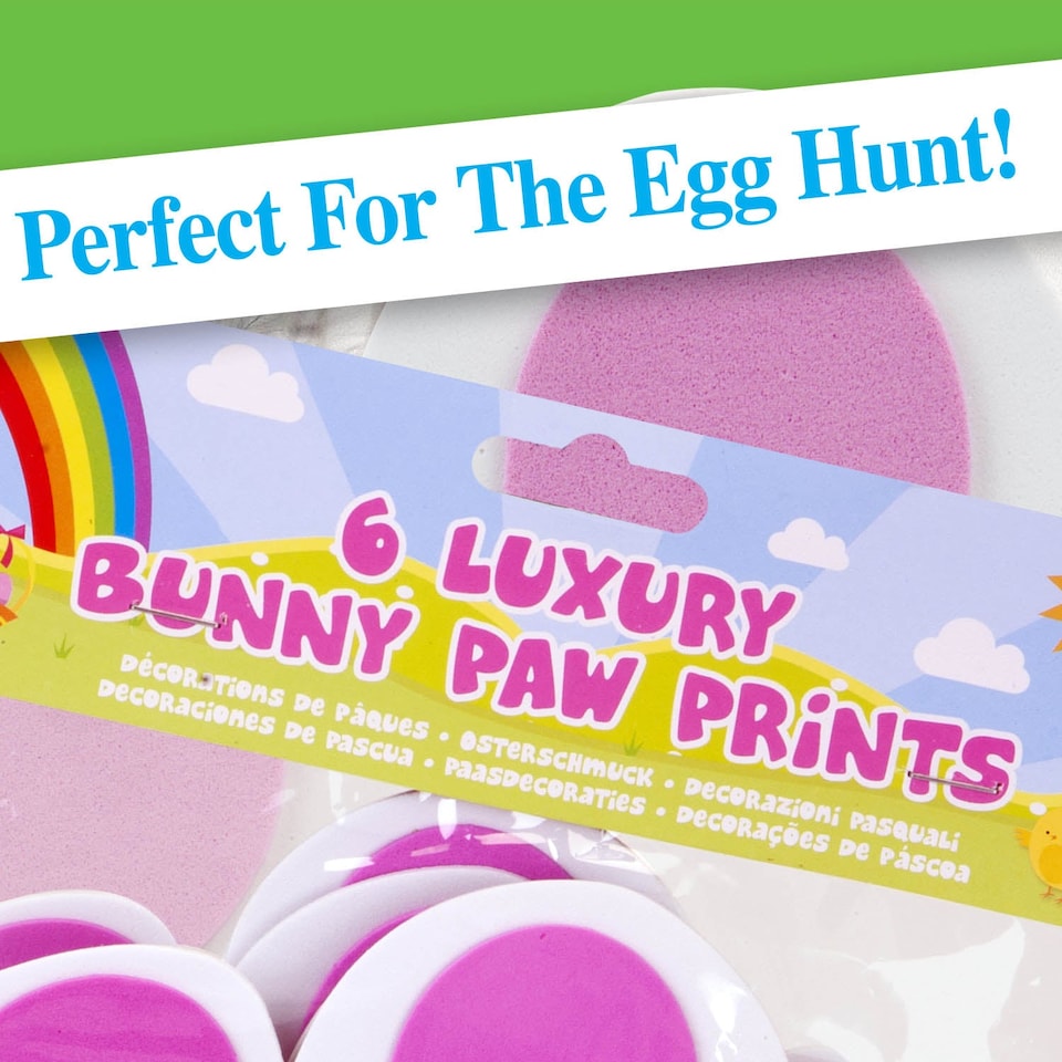 image 1 of PMS Luxury Bunny Paw Prints Easter Hunt Activity, 6 Pack