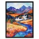 image 1 of Glencoe Mountain Cottages Scottish Landscape Black Framed Wall Art Print A4