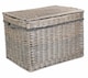 image 2 of 58cm Unlined Antique Wash Wicker Storage Basket | Brown | Brown | One Size