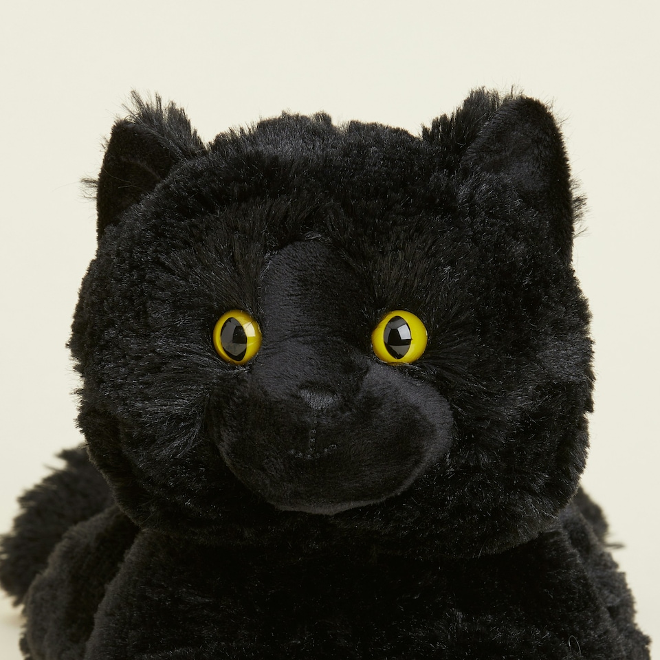image 1 of Warmies Plush Black Cat LARGE