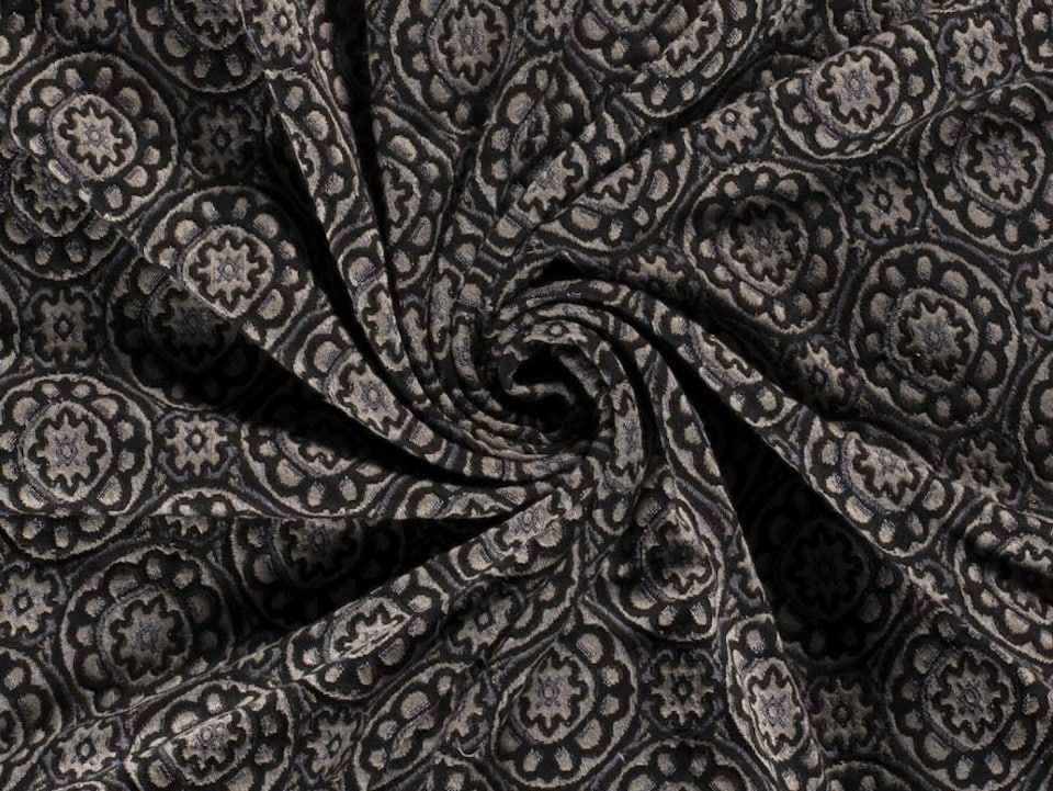 Beige Jacquard Textured Stretch Knit Fabric for Dressmaking, 155cm / 61" Wide - per metre