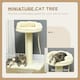 image 3 of PawHut 83cm Cat Tree Tower with Scratching Post, Kitten Bed, Toy, Cream