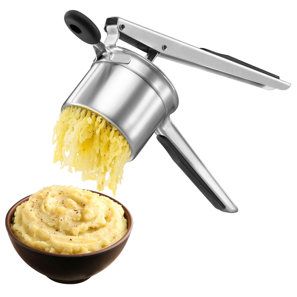 image 1 of VonShef Potato Ricer Masher for Fruit & Veg with Soft Grip Handle