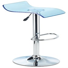 Tina Acrylic Bar Stool Height Adjustable - Blue Blue