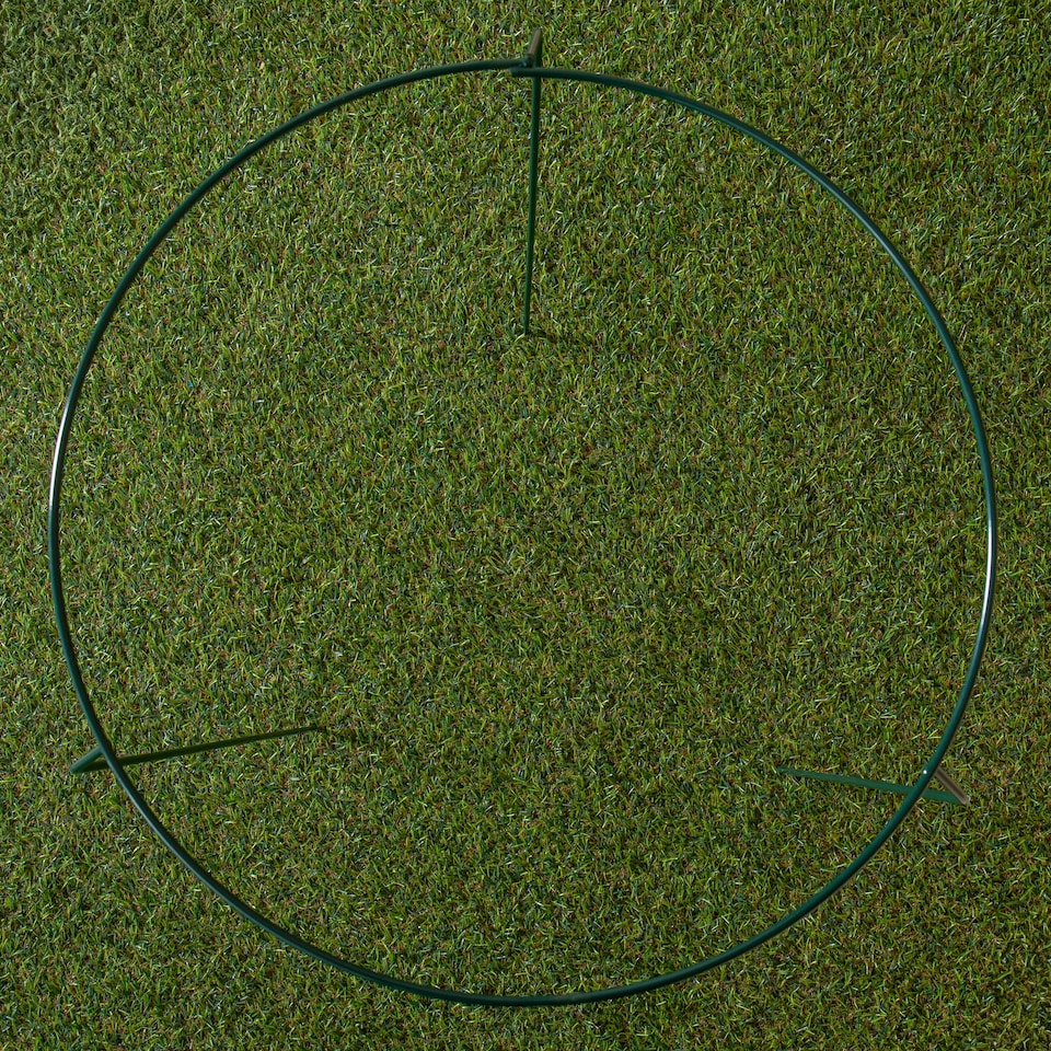 image 1 of Pack of 3 Tom Chambers Urban Metal Herbaceous Garden Plant Support Ring Large 40cm x 60cm