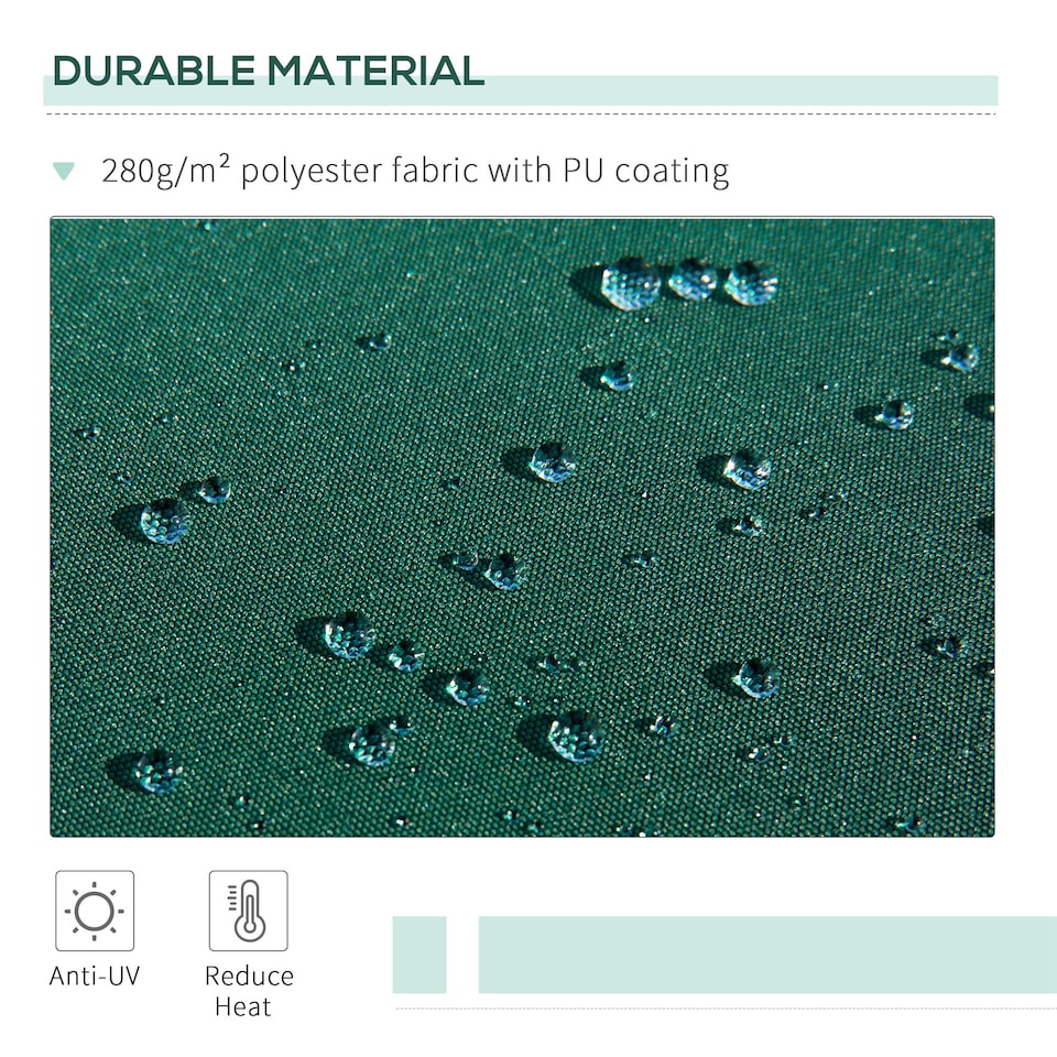 image 1 of Outsunny Manual Retractable Awning Garden Shelter Canopy 3 x 2m Green | Green | 1