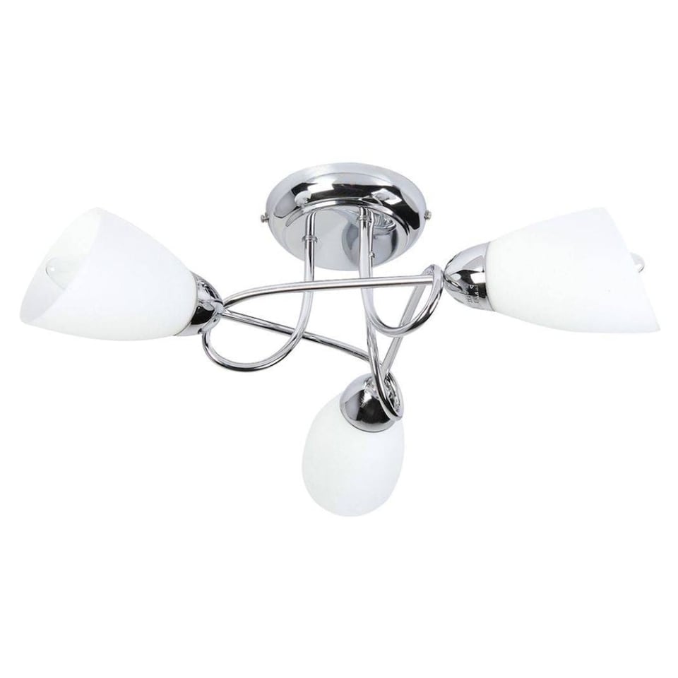 image 1 of Jaco 3 Light Polished Chrome Semi Flush Ceiling Light