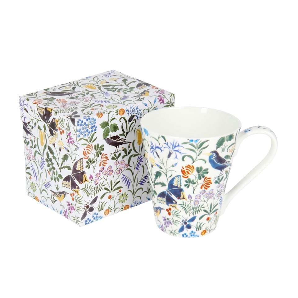 image 1 of V&A Bee Garden Conical Mug White 450ml | Multi