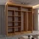 image 3 of Modern Sliding Mirror Wardrobe 150/203cm White/Black/Grey/Walnut Brown | 203cm